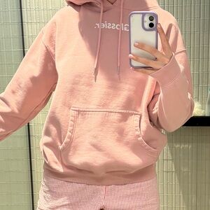 Glossier Pink Hoodie Oversized